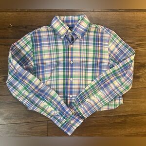 Ralph Lauren Blue and Green Plaid Shirt